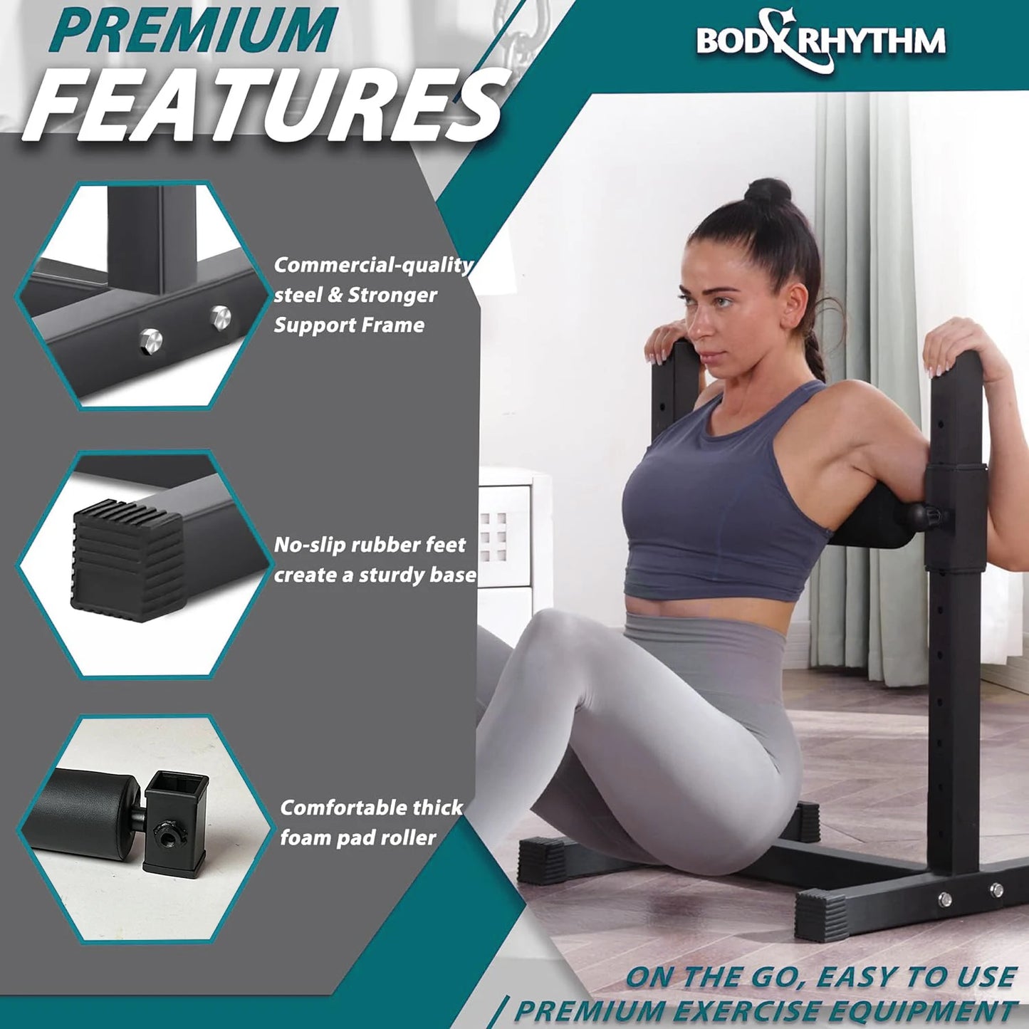 MARSAFIT Bulgarian Split Squat Stand With Single Leg Roller
