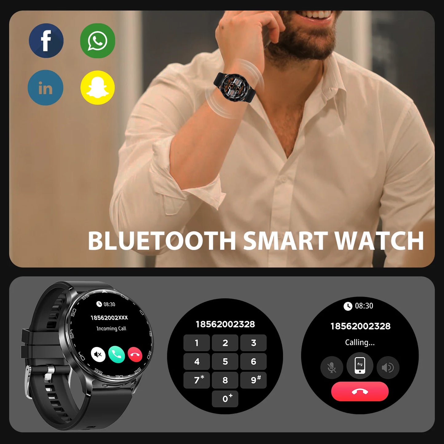 EIGIIIS Smart Watch With Earbuds Fitness Tracker