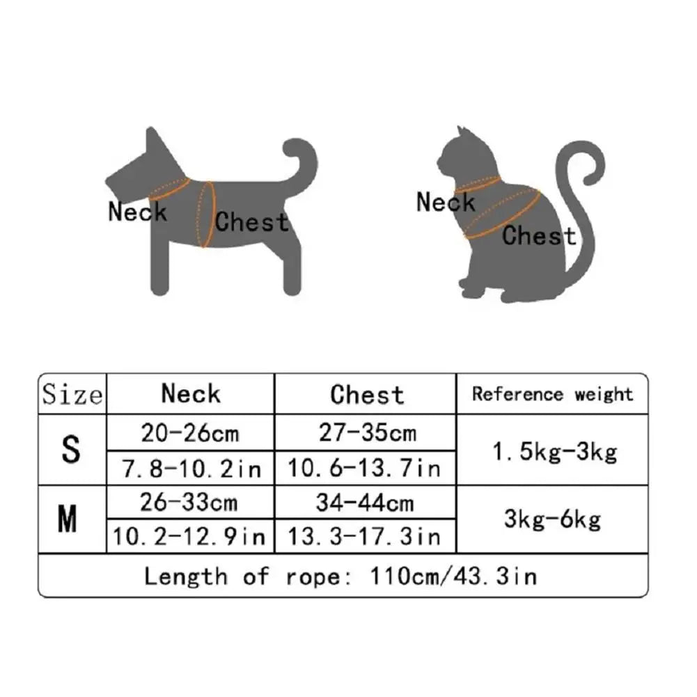 Breathable Pet Harness Leash For Small Dogs And Cats