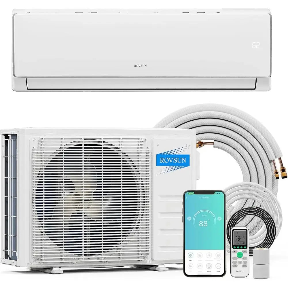 Wifi Enabled Mini Split Inverter Ductless AC Unit With Heater