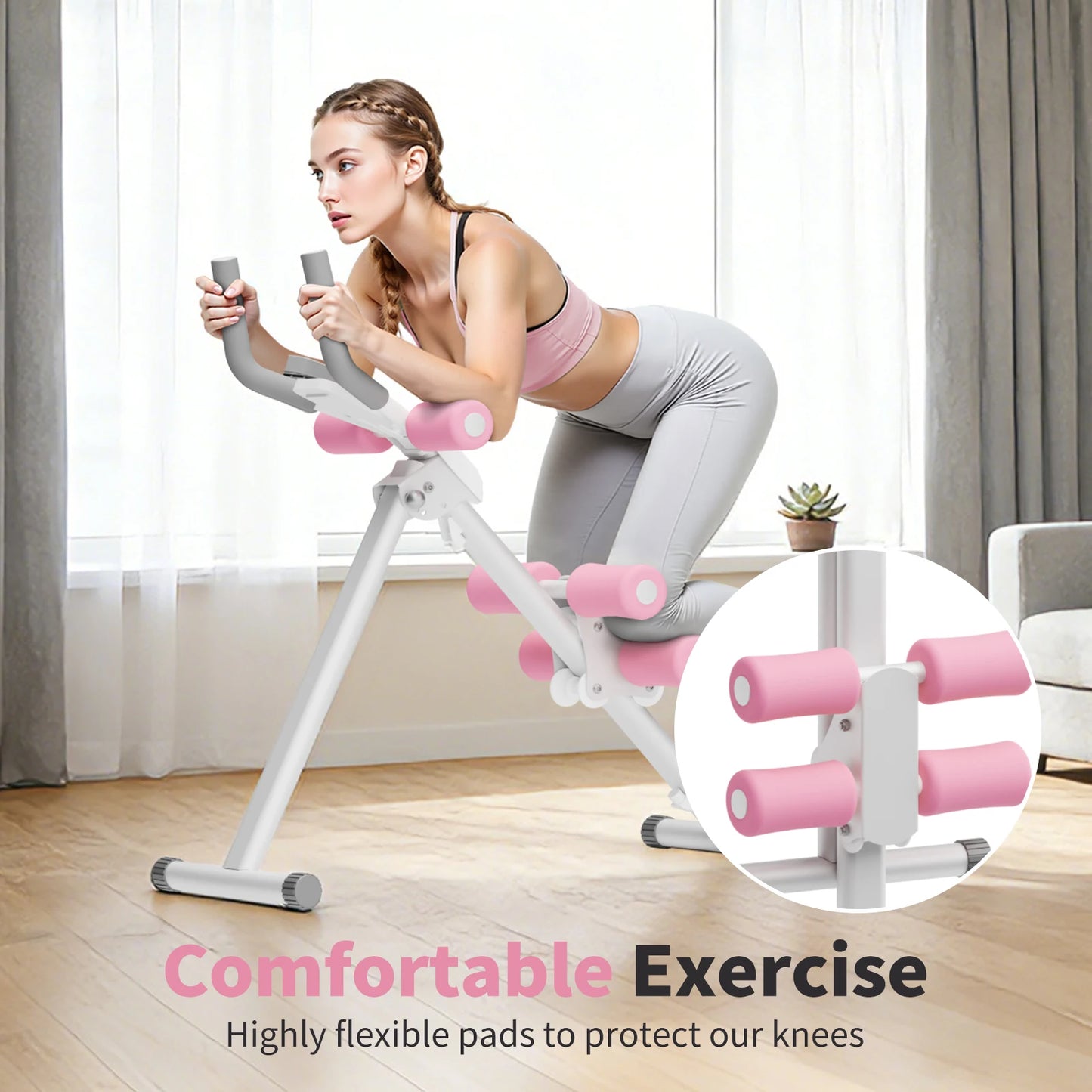 Foldable Ab Machine Trainer For Core Workout And 250 Lbs Capacity