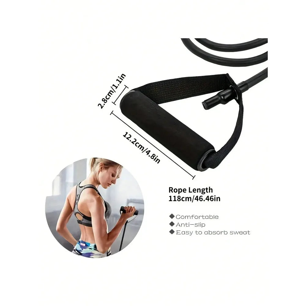 KYJG Adjustable Resistance Band With Handles For Full Body Home Fitness Workouts