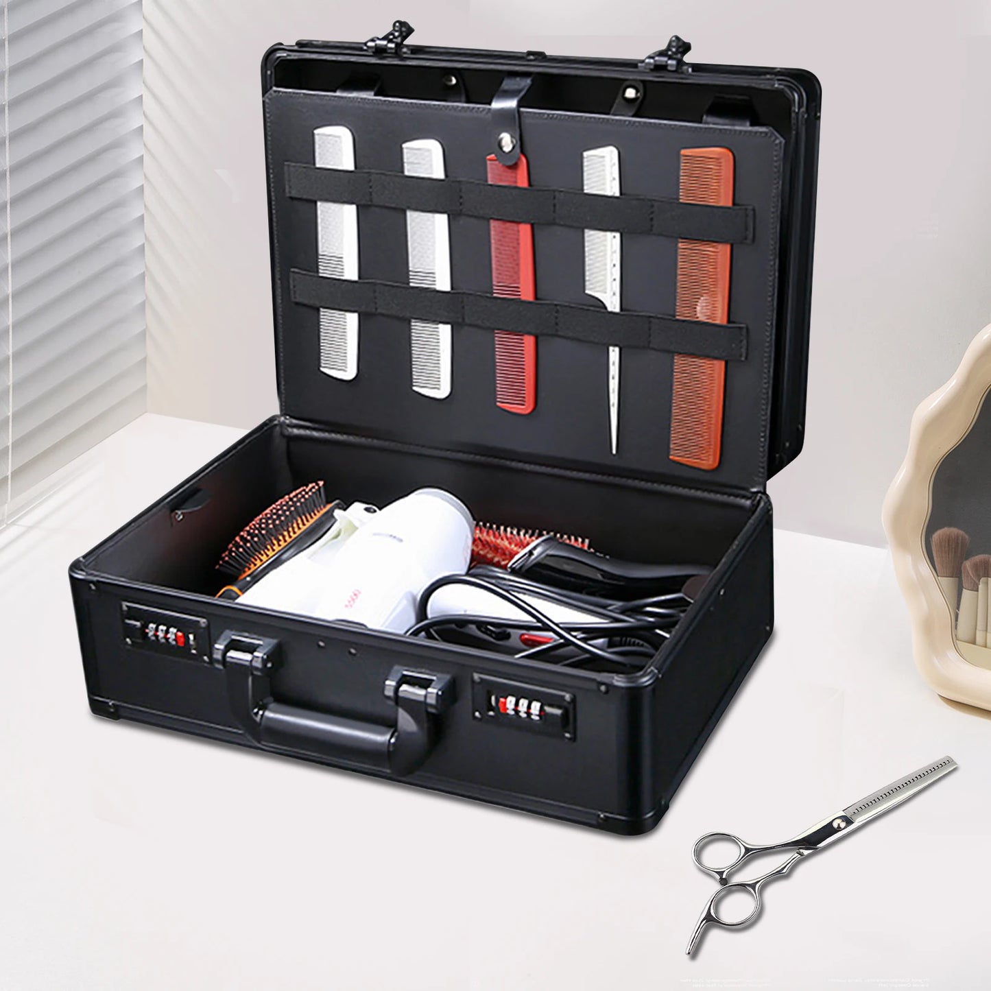 Hairdressing Tools Barber Case Aluminum Alloy Storage Box For Hairstylists