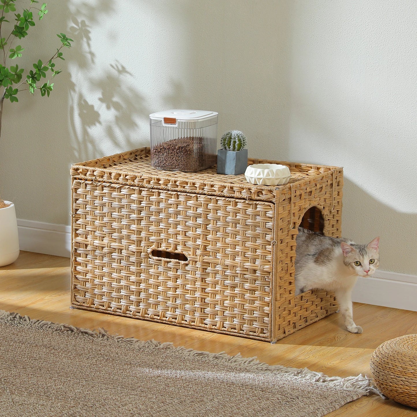 PAWZ Road Rattan Cat Litter Box Enclosure