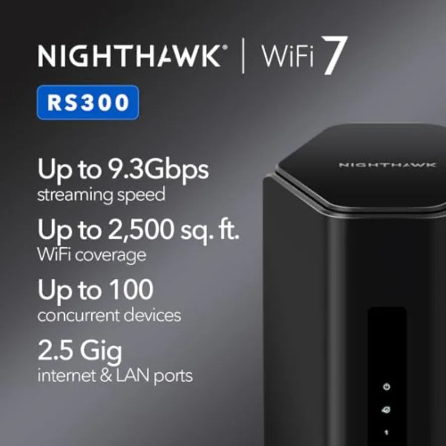 Nighthawk RS300 Tri-Band WiFi 7 Router With 9.3 Gbps Speed