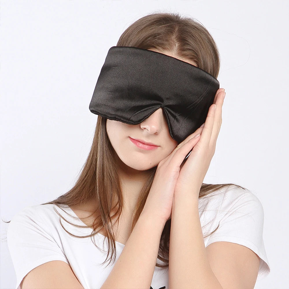 Mulberry Silk Sleep Mask With Adjustable Headband For Light Blocking