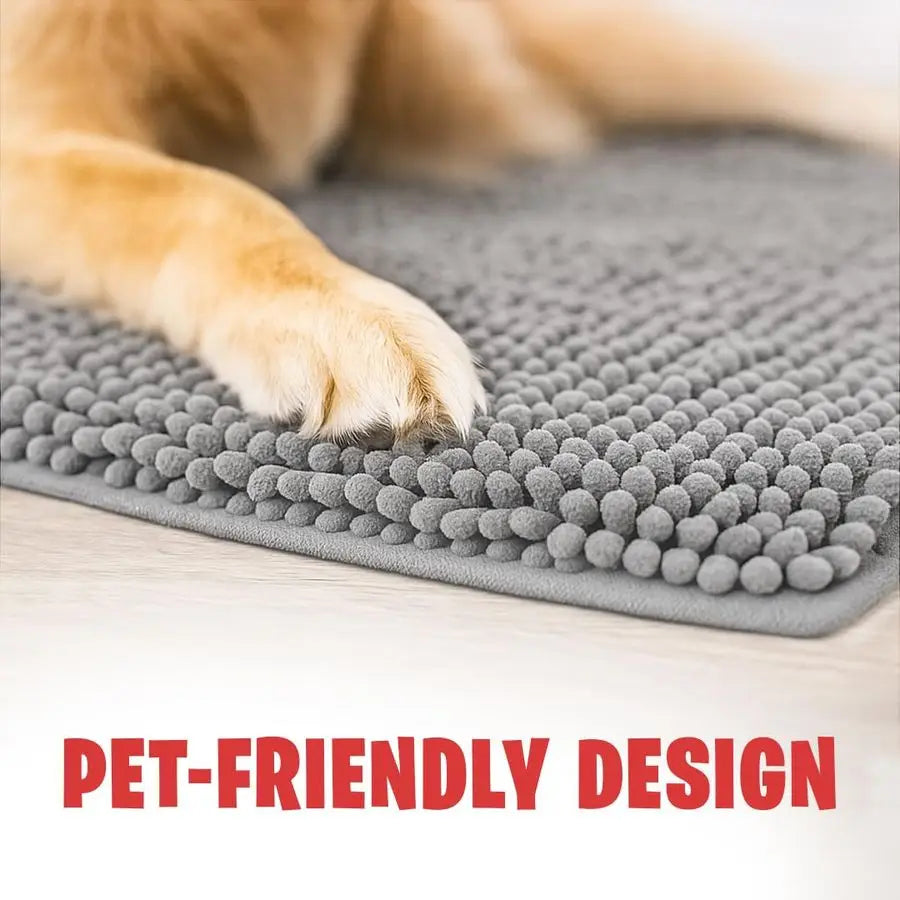 Dog Door Mat Microfiber Absorbent Non Slip Indoor Entryway