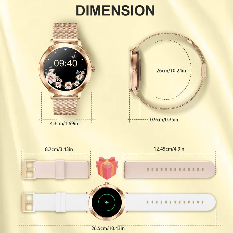 Smart Watch For Women Fitness Tracker With Wireless Calls