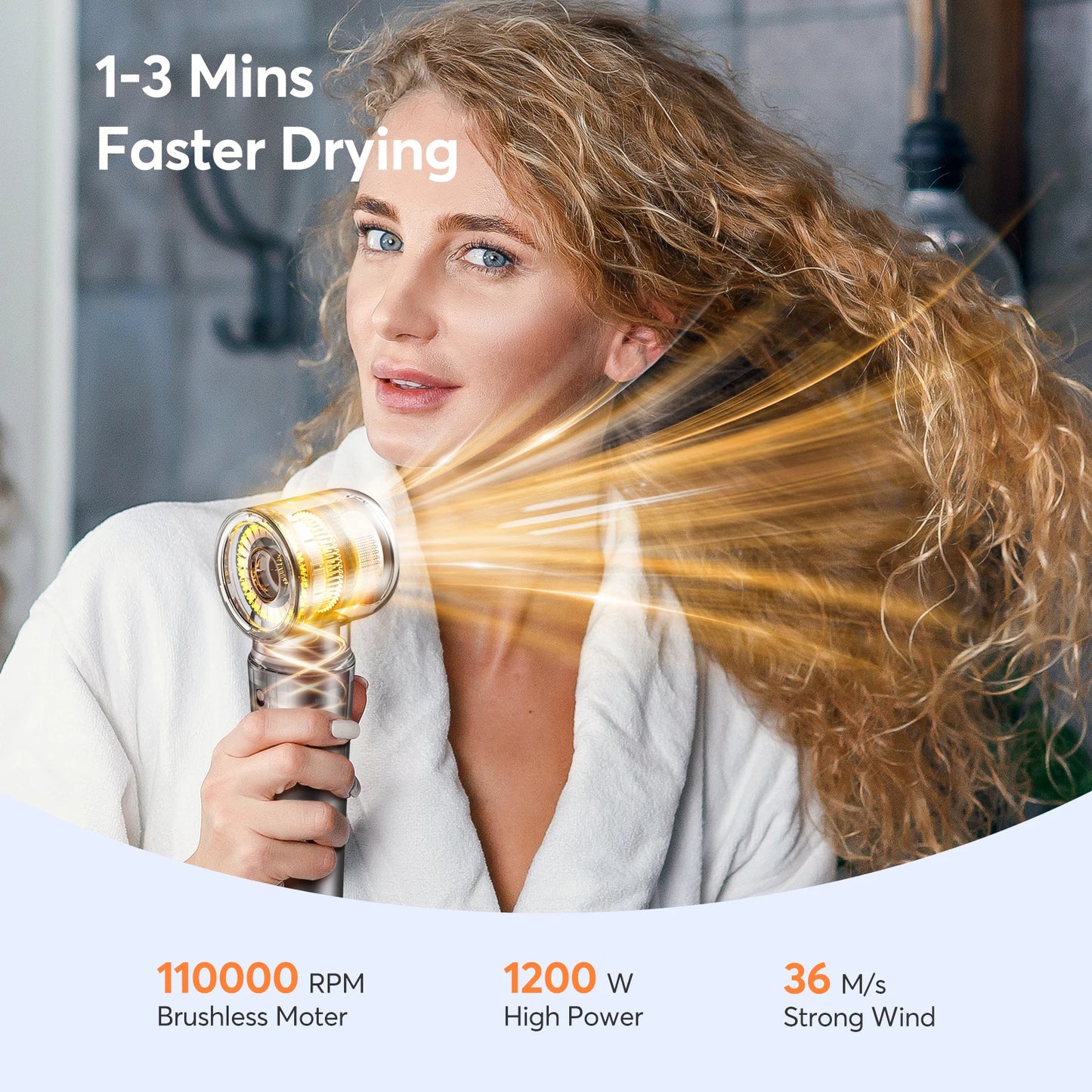 BOPCAL FiveinOne Hair Dryer Hot Air Comb 1200W Pro