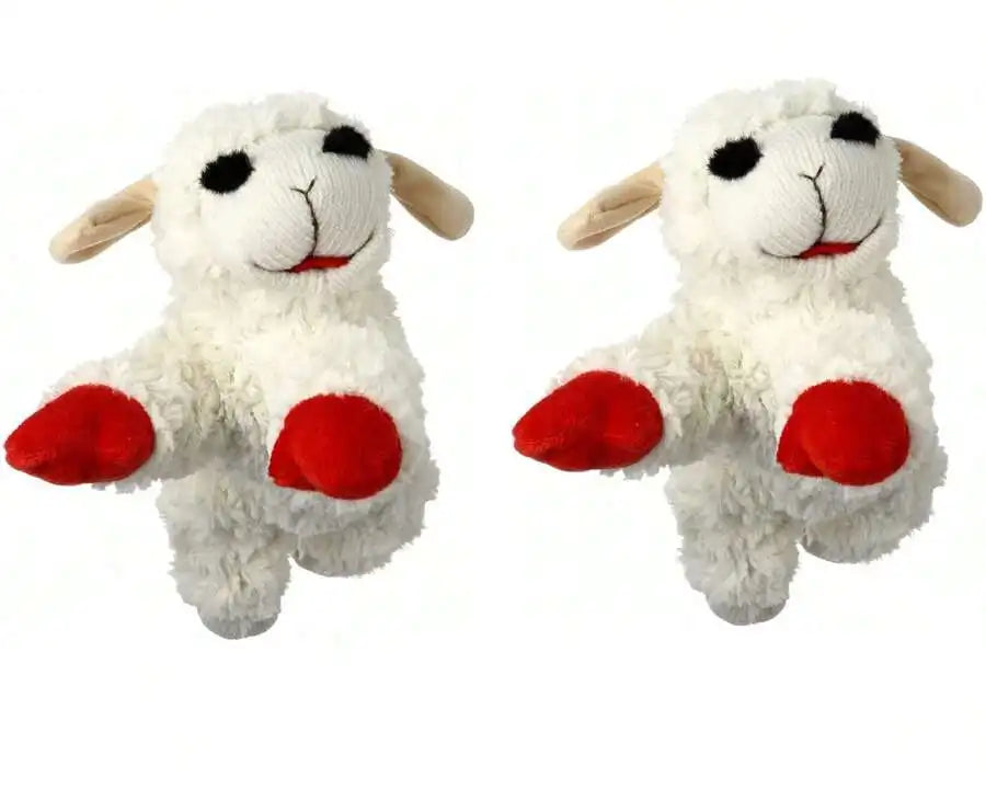 Soft Plush Lamb Dog Toy With Squeaker For Gentle Play