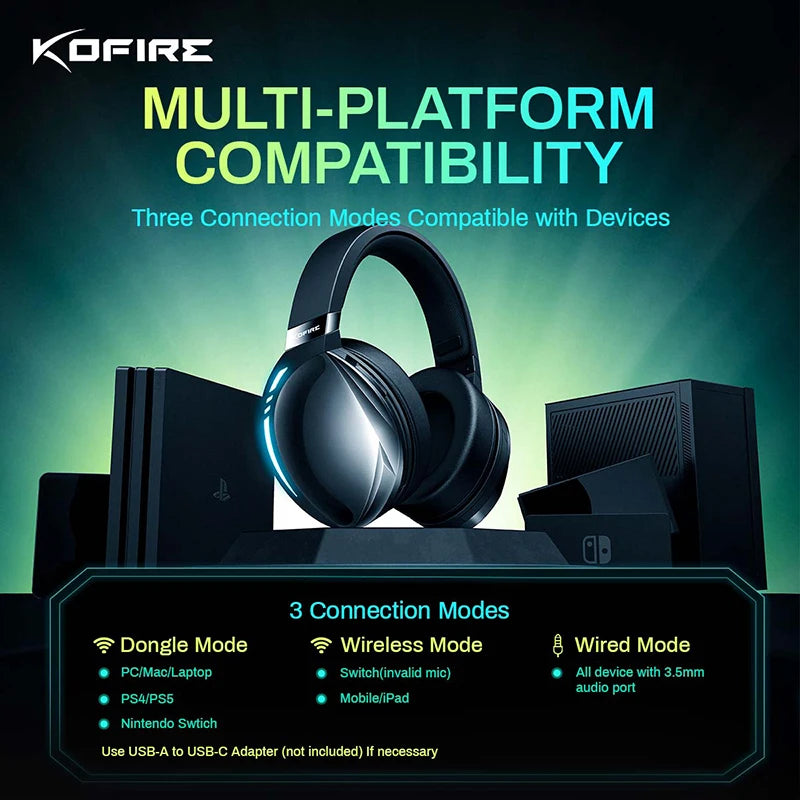 Kofire UG06 Gaming Headset Low Latency Wireless