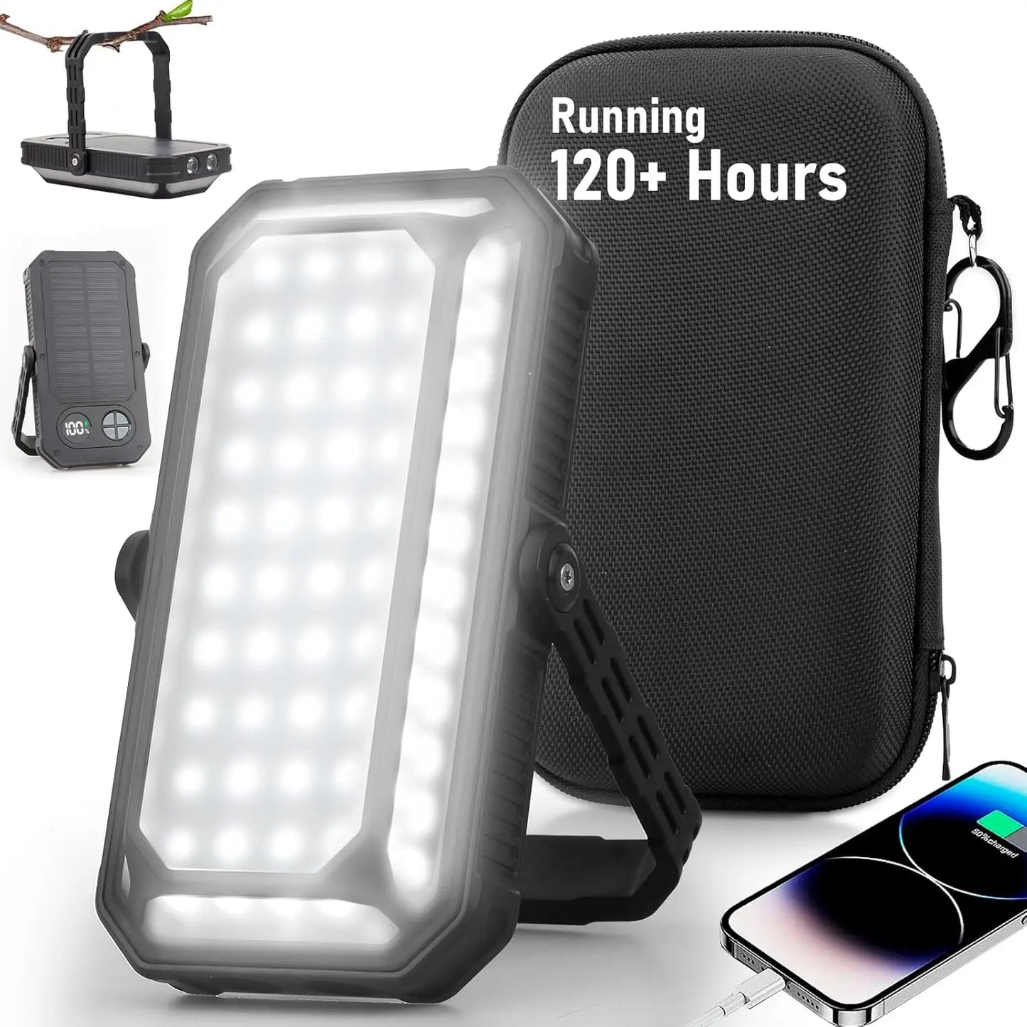 Rechargeable LED Camping Lantern With 10000mAh Battery For Long Lasting Portable Light