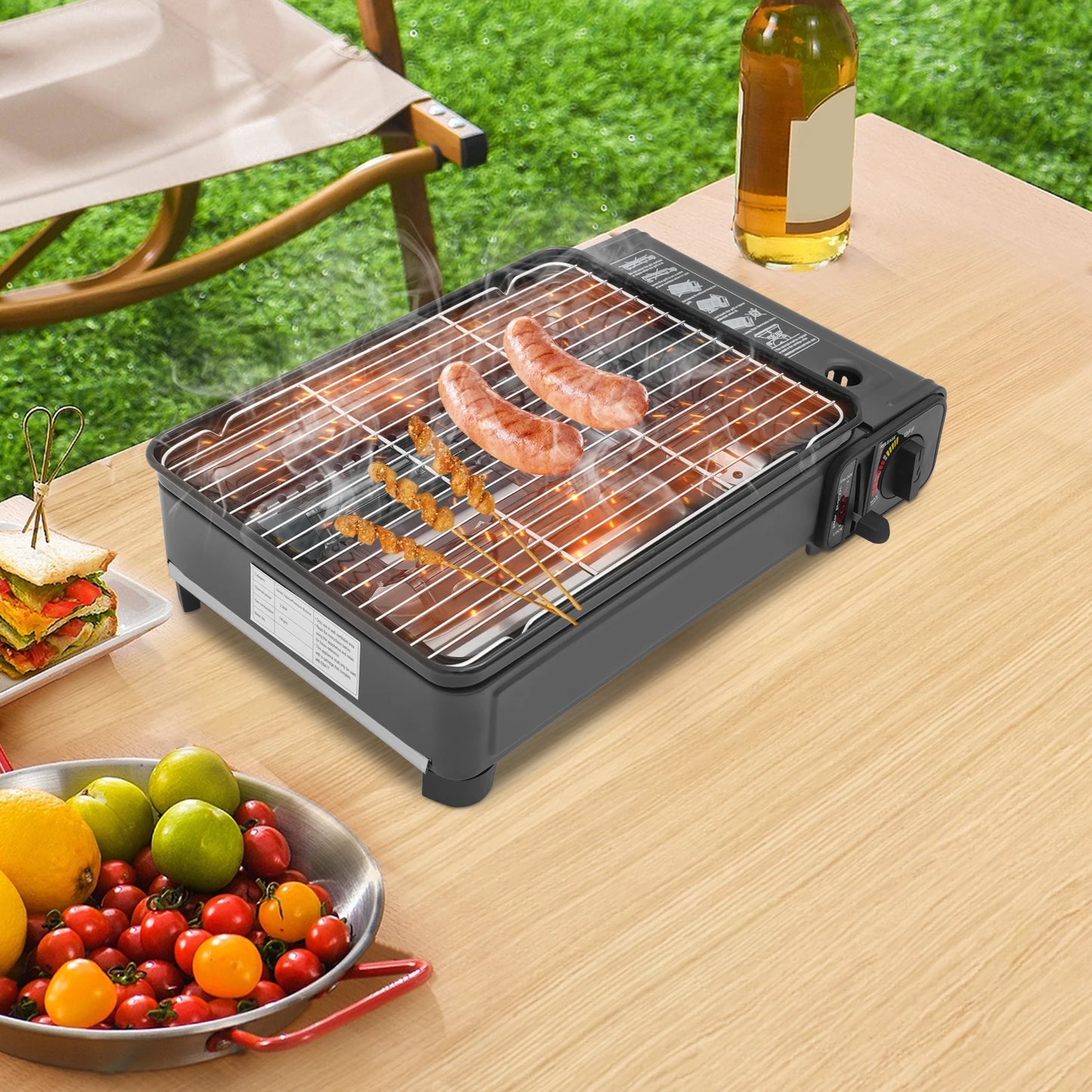 Portable Butane Gas Grill Stove For Camping And Travel