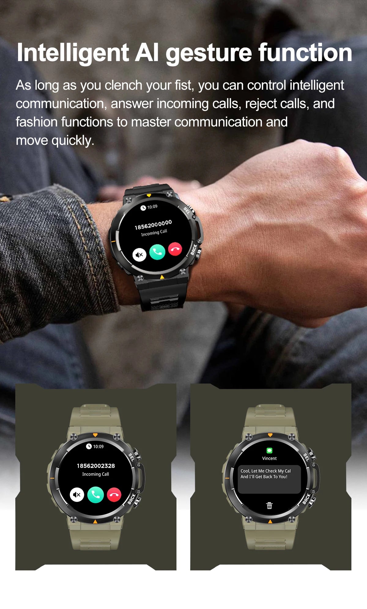 SENBONO MAX18 Smartwatch With AMOLED Display And Bluetooth