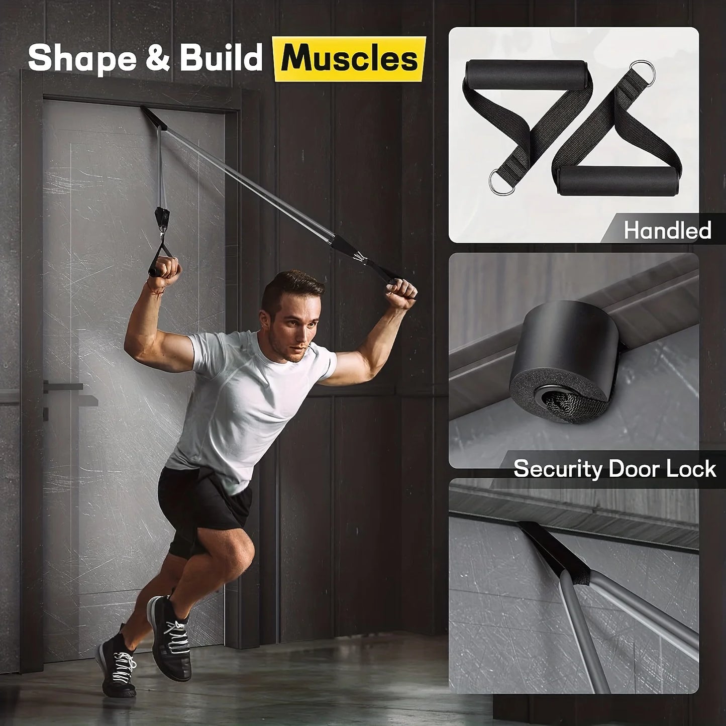 Resistance Bands Set With Door Anchor And Ankle Straps