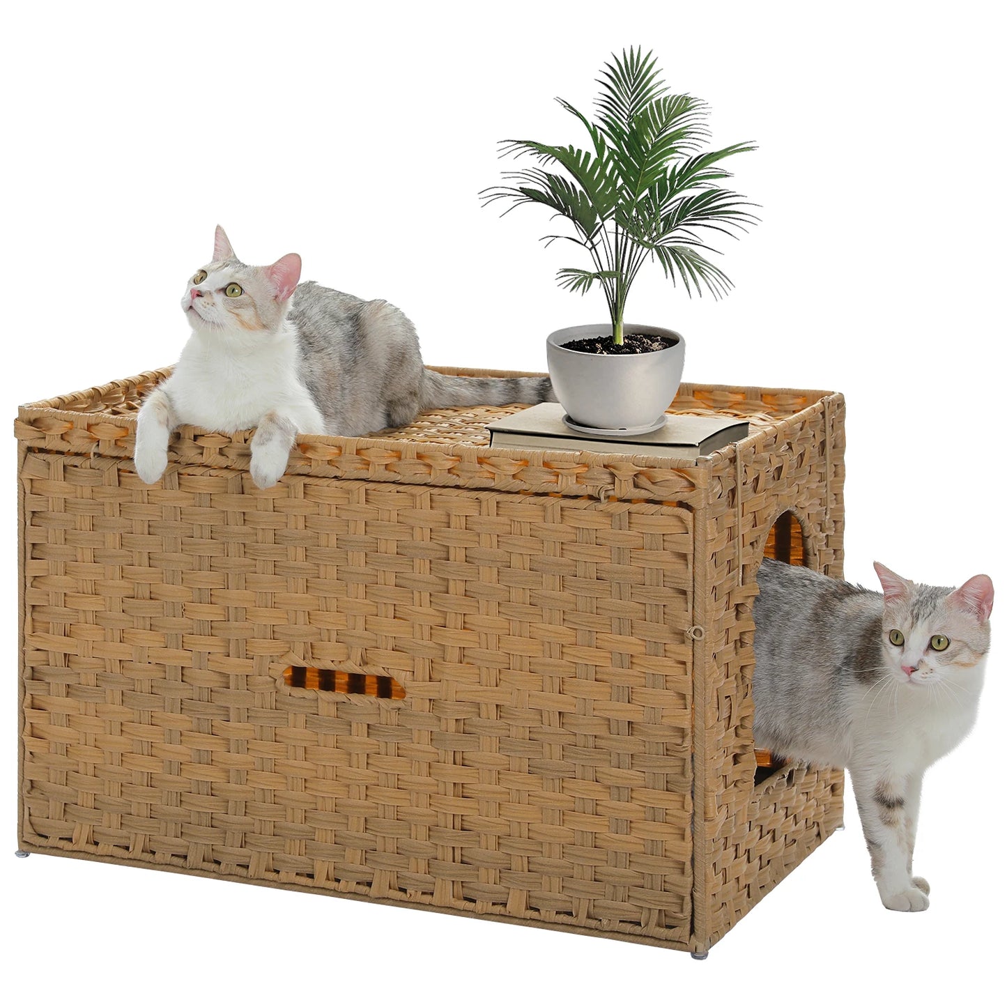 PAWZ Road Rattan Cat Litter Box Enclosure