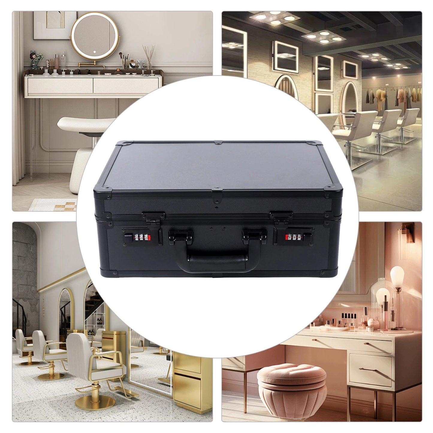 Hairdressing Tools Barber Case Aluminum Alloy Storage Box For Hairstylists