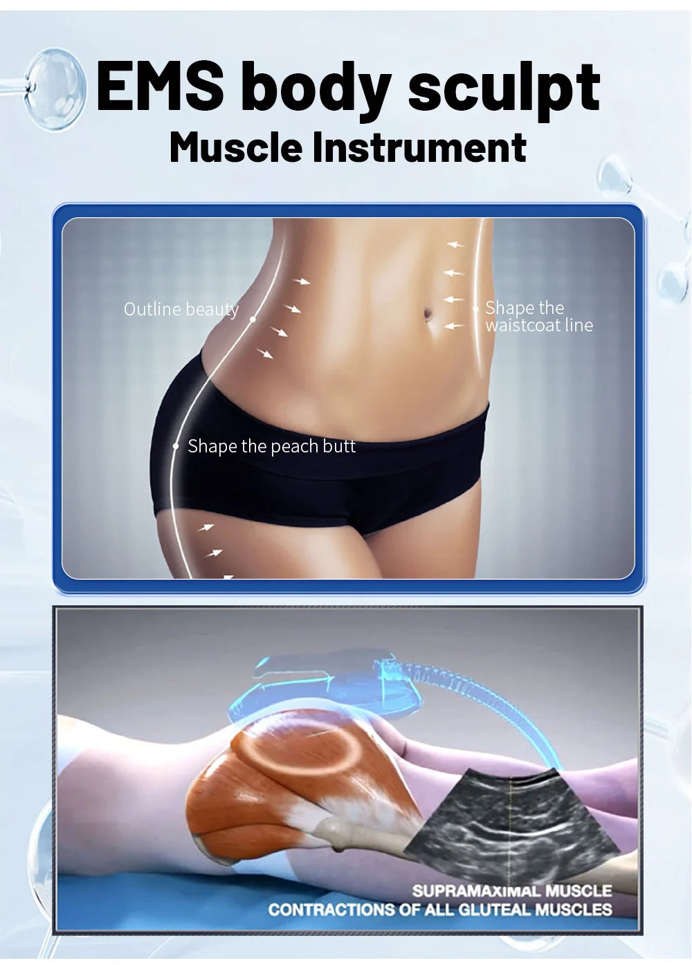 Emsnova Muscle Shaping And Slimming Trainer 6500W EMS Device For Buttocks Lifting Home Gym