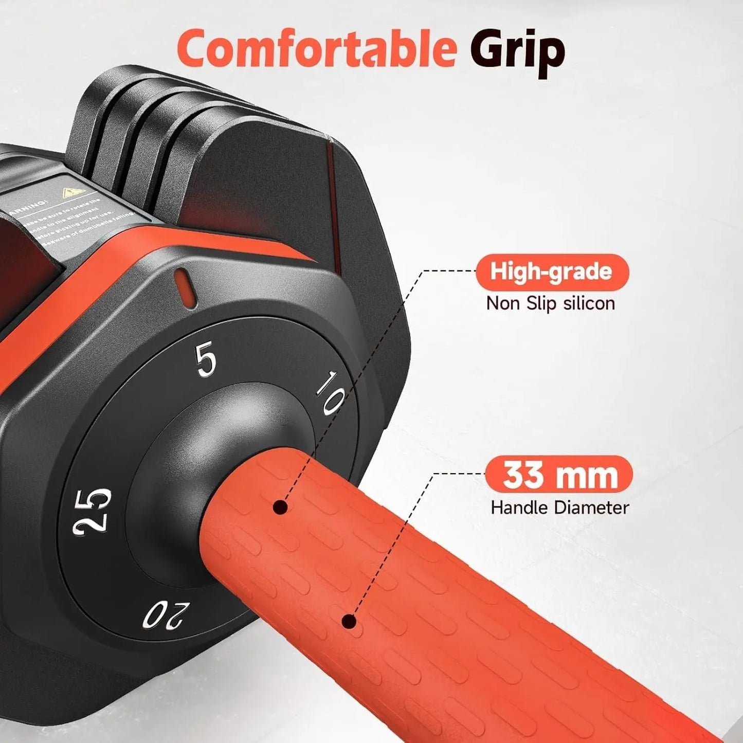 FEIERDUN Adjustable Dumbbells Set With Anti Slip Handles
