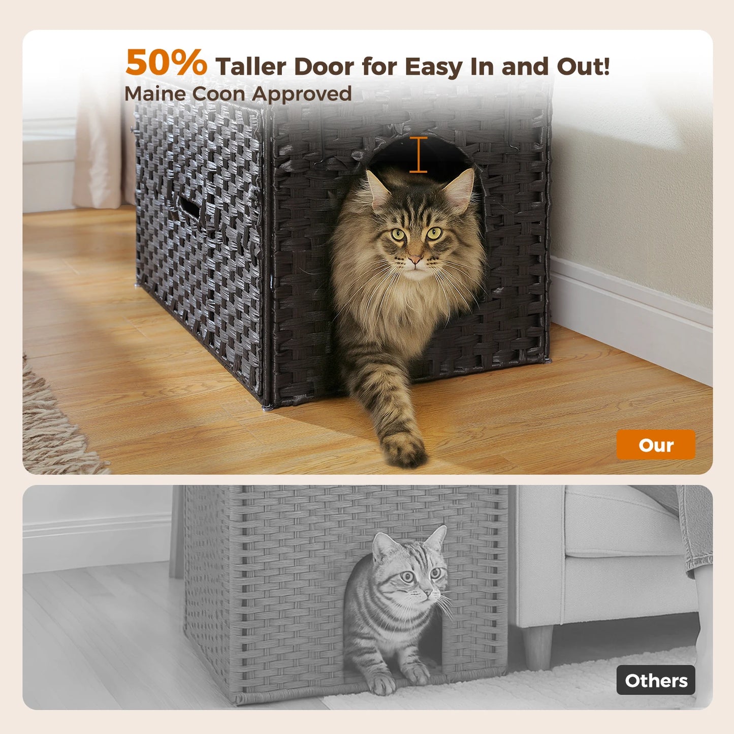PAWZ Road Rattan Cat Litter Box Enclosure
