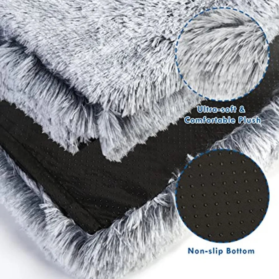 Orthopedic Dog Bed With Cave Cover And Blanket Mat