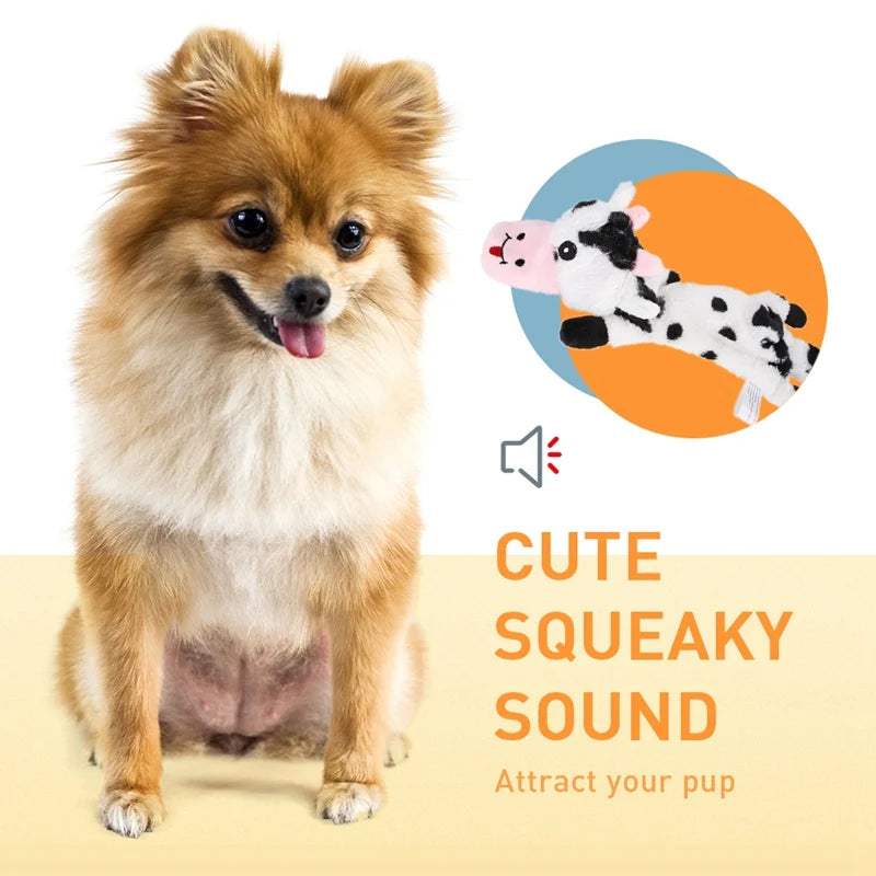 Soft Plush Dog Toy With Squeaker Bite Resistant Interactive Chew Toy For Dogs And Puppies