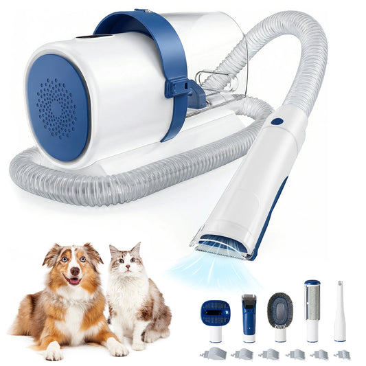 JHK Pet Grooming Vacuum Kit With Cordless Low Noise Clippers And 3 Suction Modes