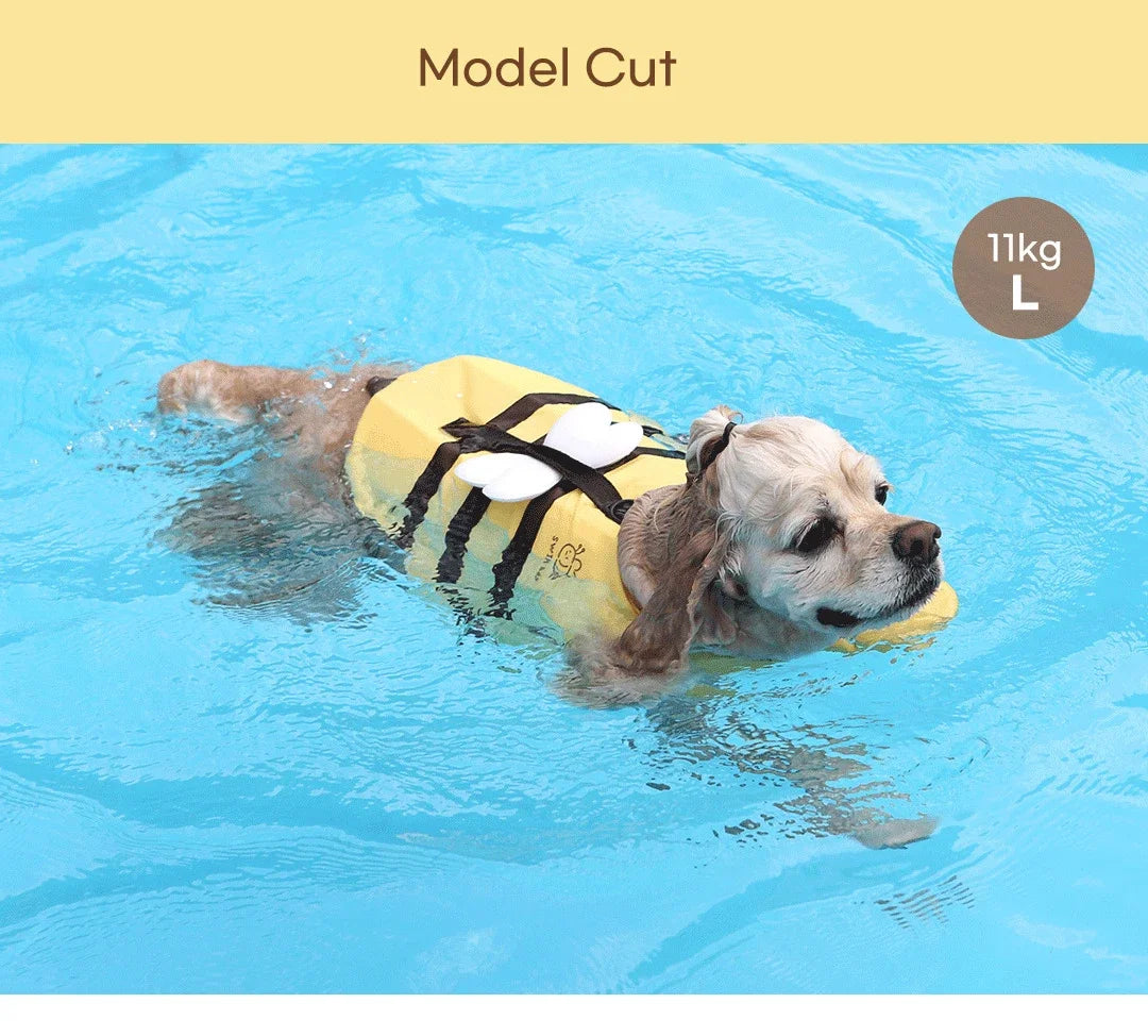 Summer Dog Swimsuit And Life Jacket Waterproof Harness Breathable Pet Safety Gear
