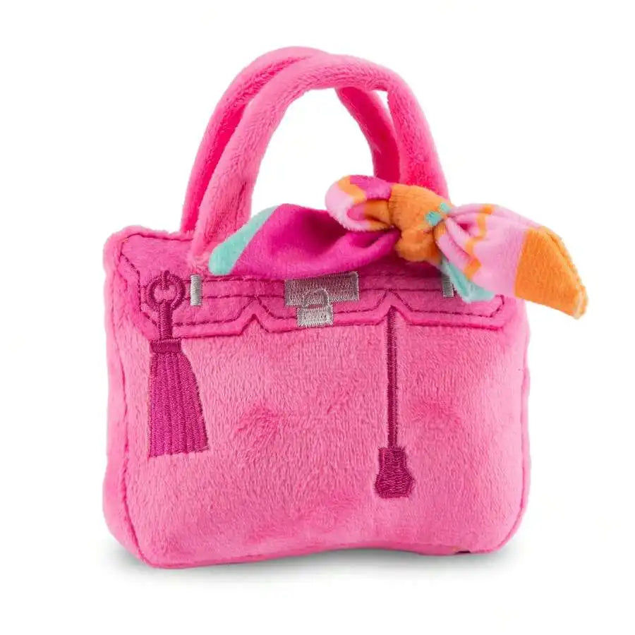 Plush Handbag Dog Toy With Squeaker For Interactive Pet Enrichment