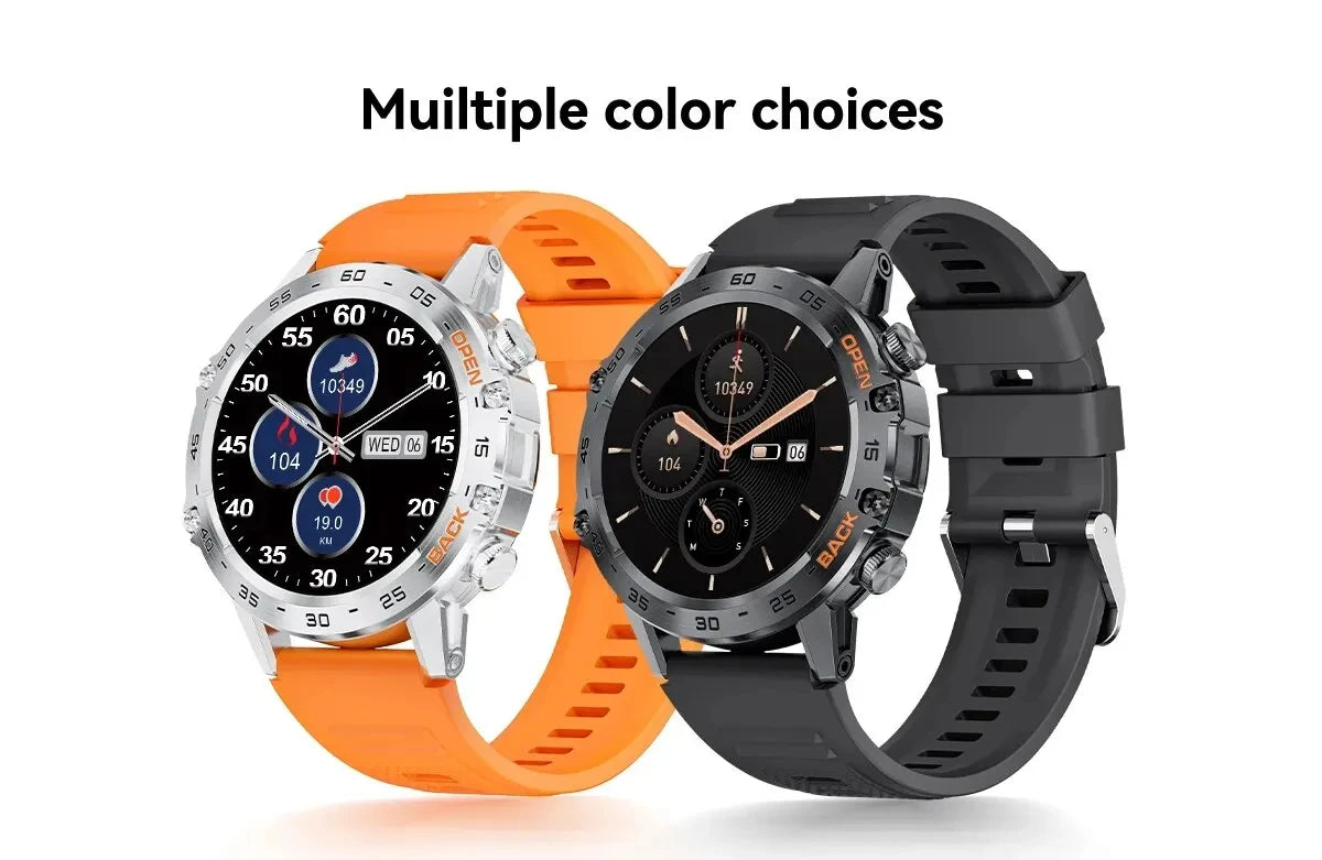 LIGE Military Smartwatch 1.39 Inch AMOLED 400mAh Battery Waterproof Heart Rate Bluetooth Call