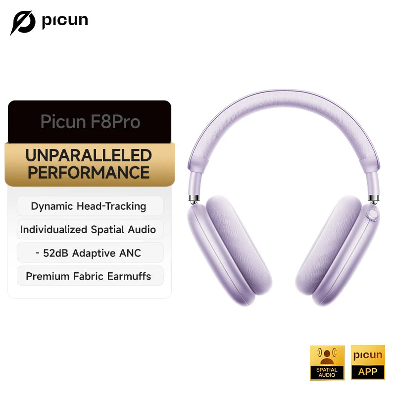 Picun F8 Pro ANC Wireless Headphones With Spatial Audio