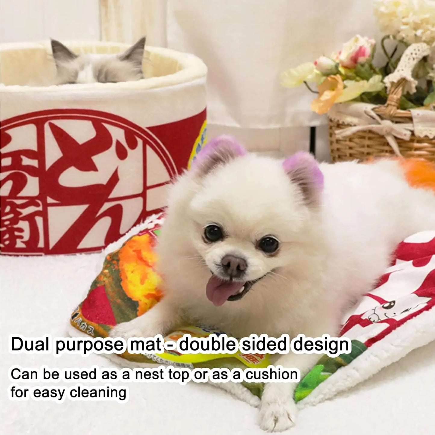 Warm Pet Bed For Cats And Dogs With Removable Cushion