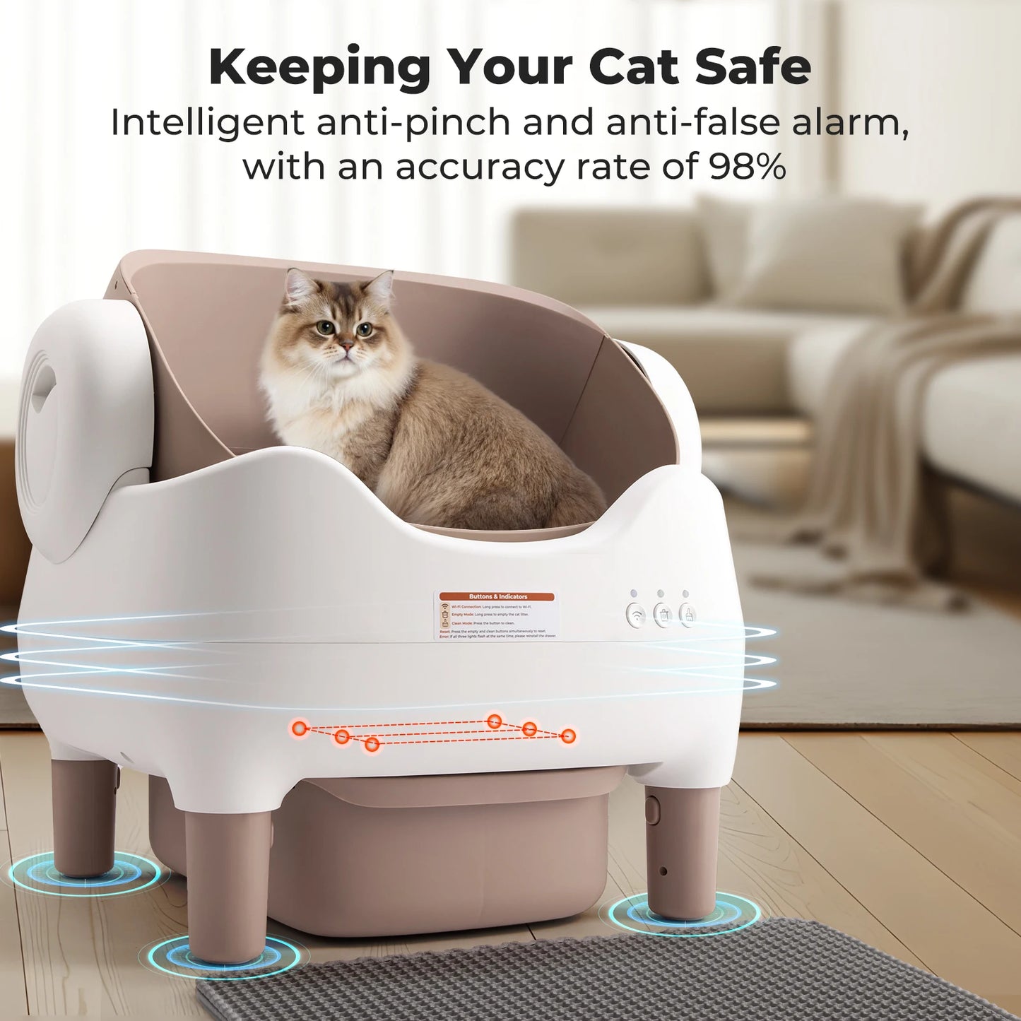 Lunapurr Self Cleaning Automatic Cat Litter Box With App Control And Odor Reduction For Multi Cat Homes