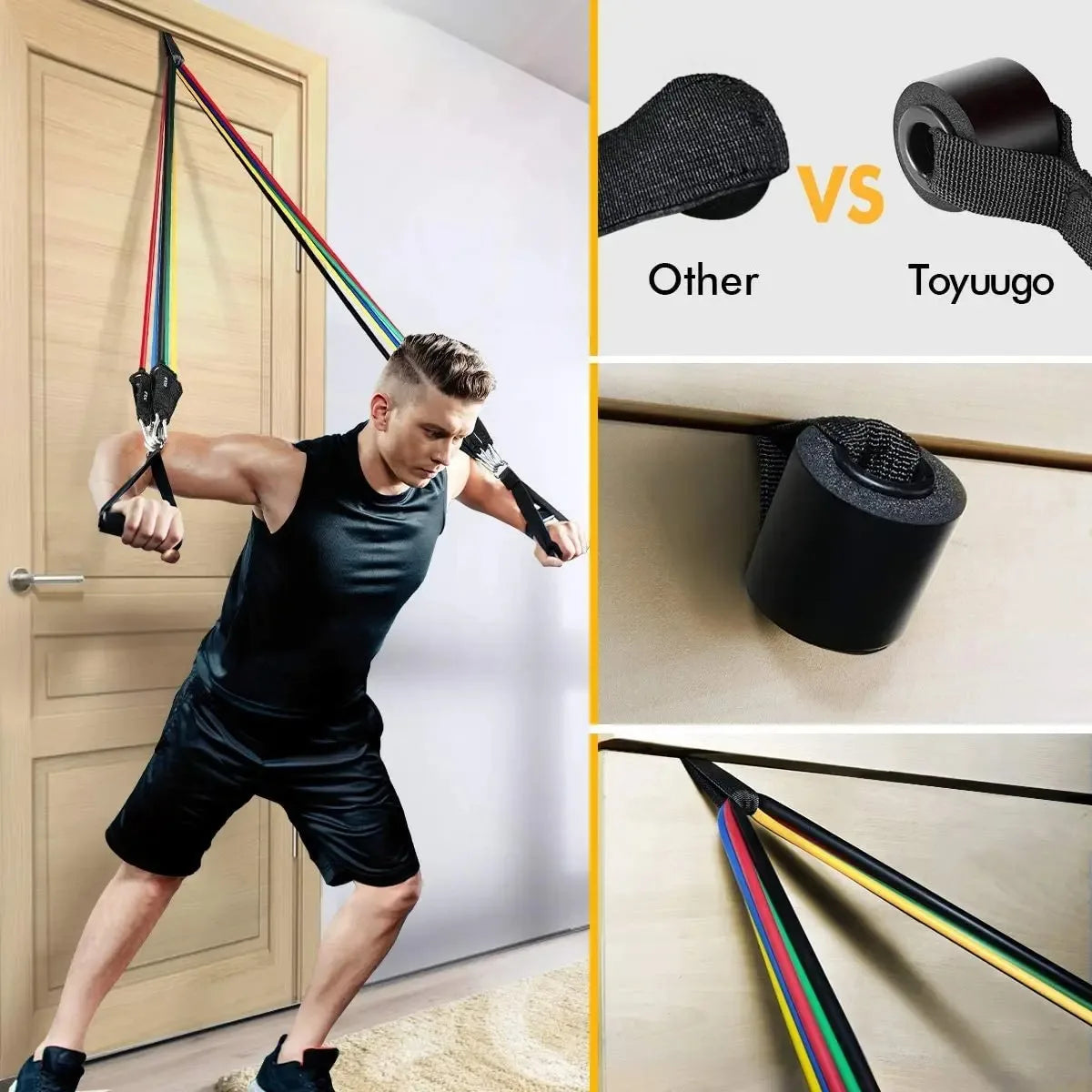 Resistance Bands Set With Door Anchor And Ankle Straps