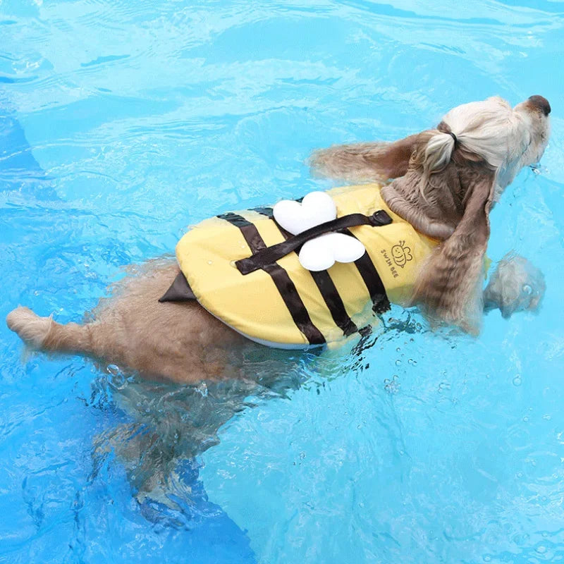 Summer Dog Swimsuit And Life Jacket Waterproof Harness Breathable Pet Safety Gear