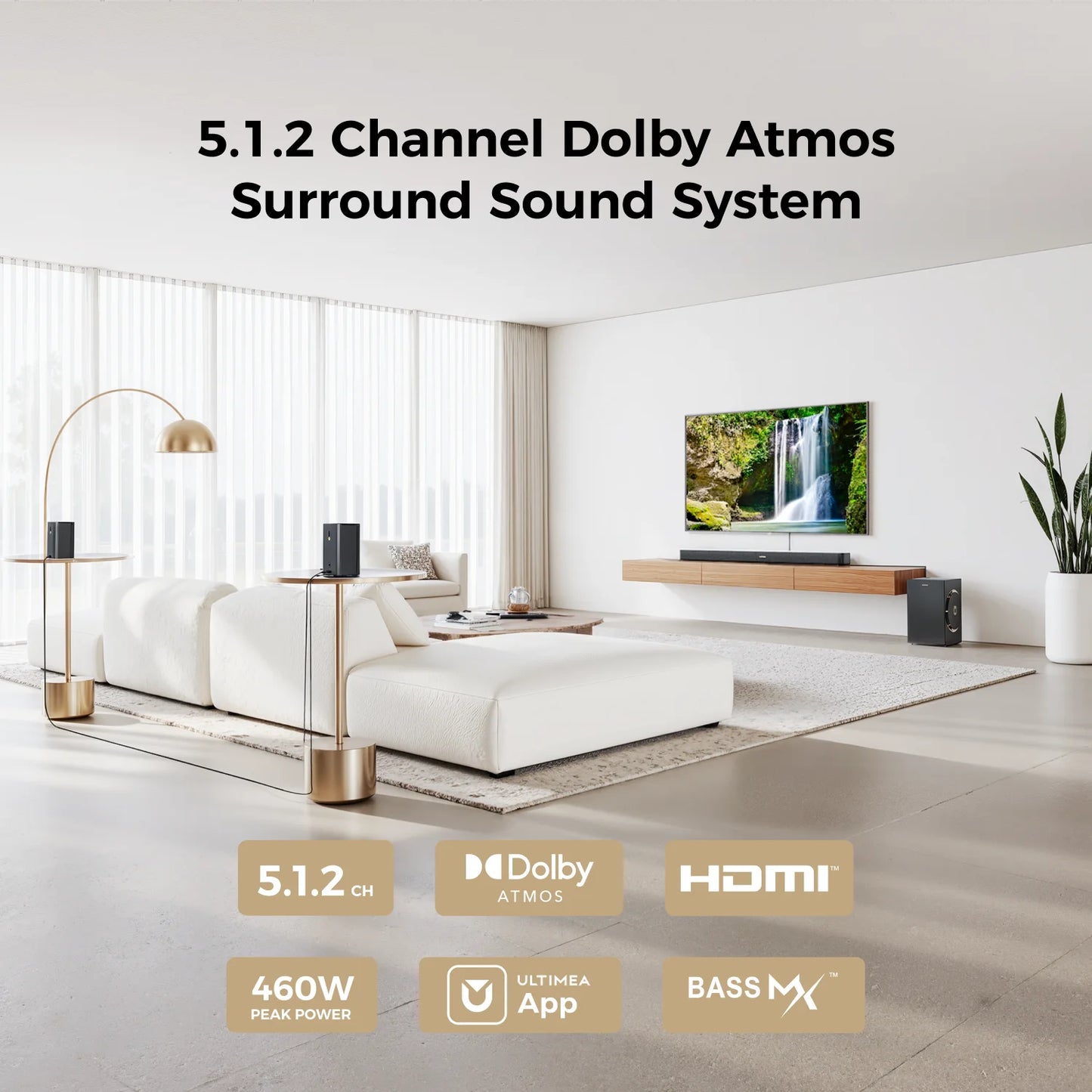 ULTIMEA 460W 5.1.2ch Sound Bar Dolby Atmos