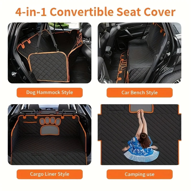 Dog Seat Cover Hammock for Cars Waterproof Durable Pet