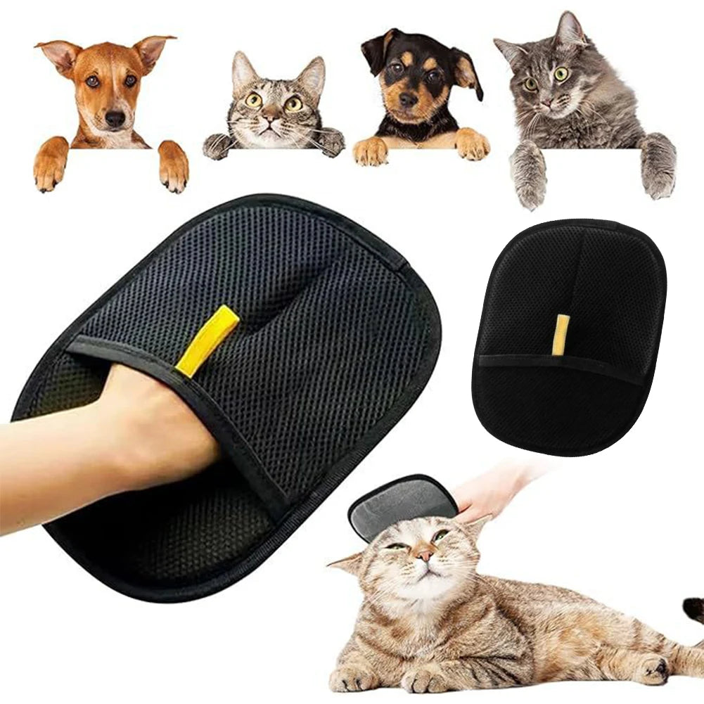 Pet Hair Remover Gloves Portable Washable Dehairing For All Hair Types Great For Clothing