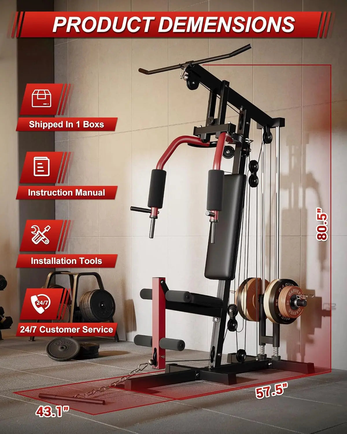 HiMISS All-In-One Home Gym System for Strength Training