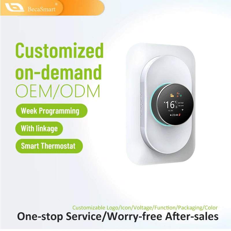 Beca Weekly Programmable Thermostat For Floor Heating With TFT Display