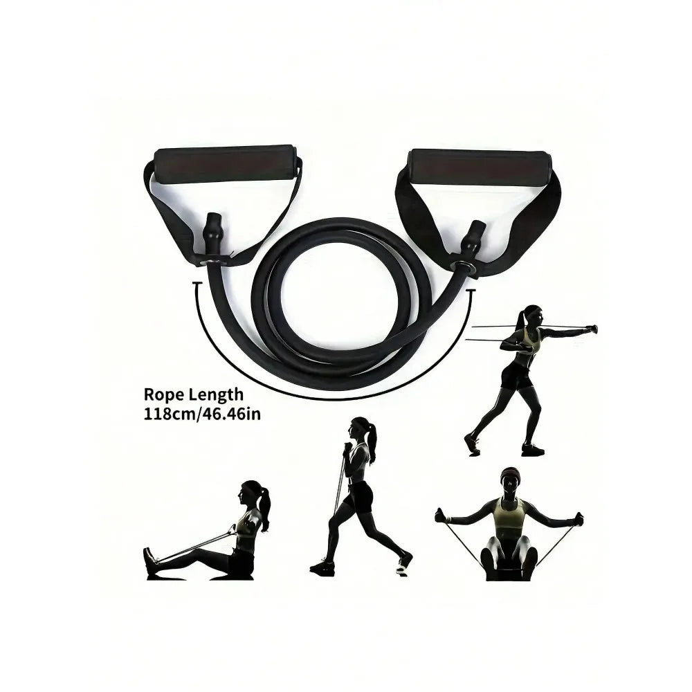 KYJG Adjustable Resistance Band With Handles For Full Body Home Fitness Workouts