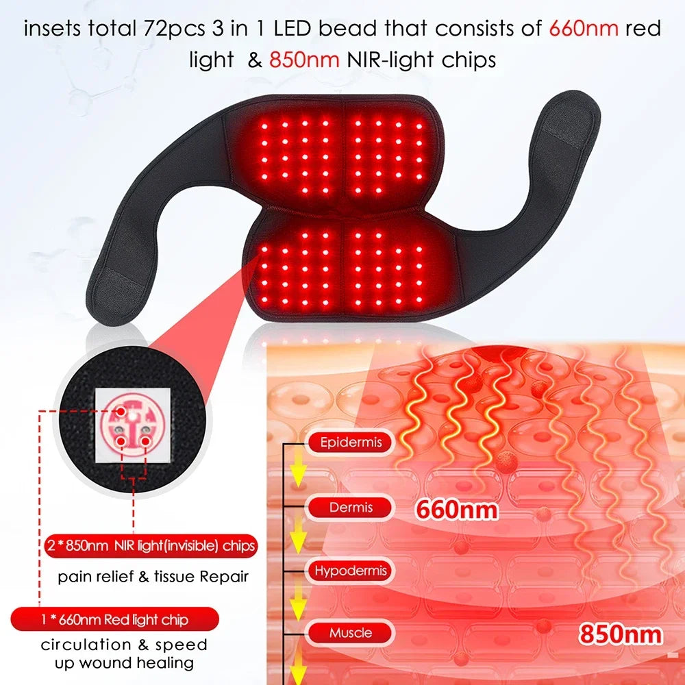 Astarexin Red Light Therapy Electric Heating Knee Massage Pad