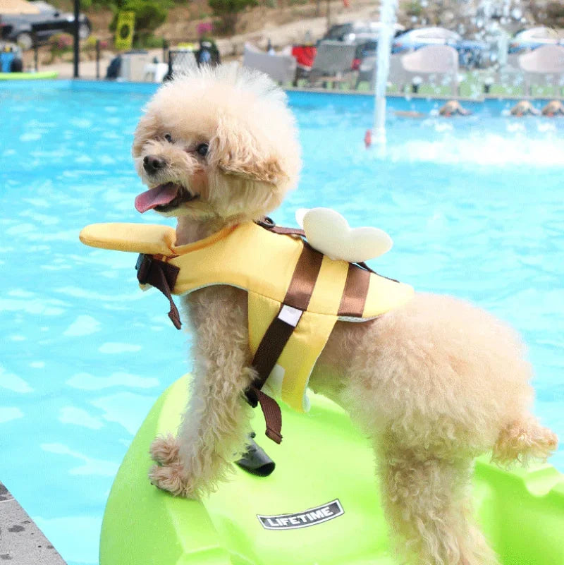 Summer Dog Swimsuit And Life Jacket Waterproof Harness Breathable Pet Safety Gear