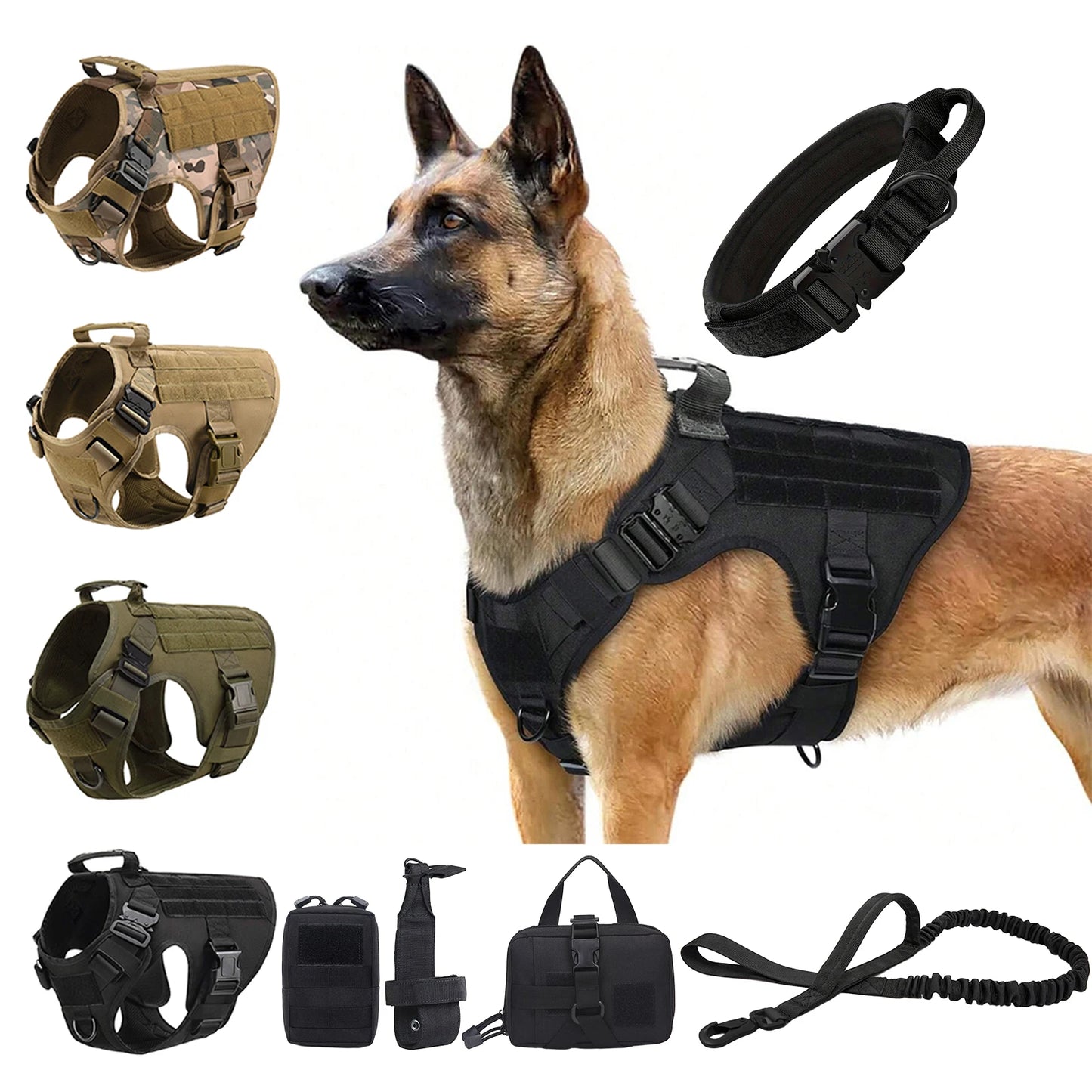 PETRAVEL Tactical Dog Harness Vest for Medium to Large Dogs