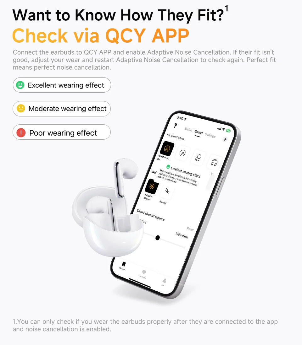 QCY HT10 AilyBuds Pro Wireless Earphones ANC HiRes LDAC Bluetooth Five Three Adaptive Multipoint