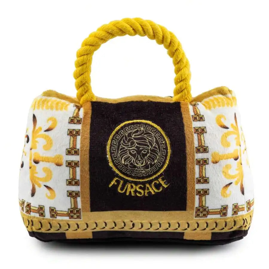 Plush Handbag Dog Toy With Squeaker For Interactive Pet Enrichment