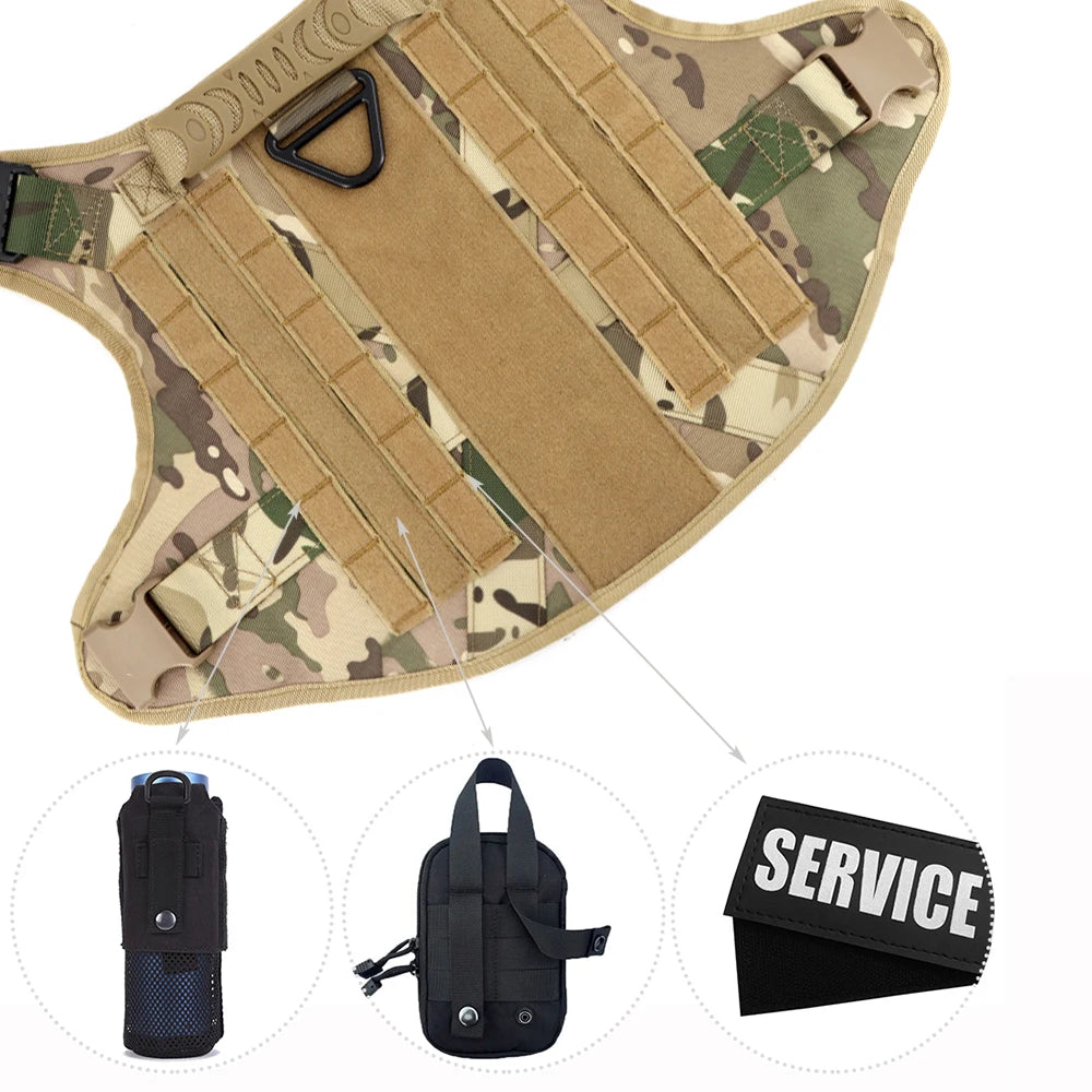 PETRAVEL Tactical Dog Harness Leash Set for Working Dogs