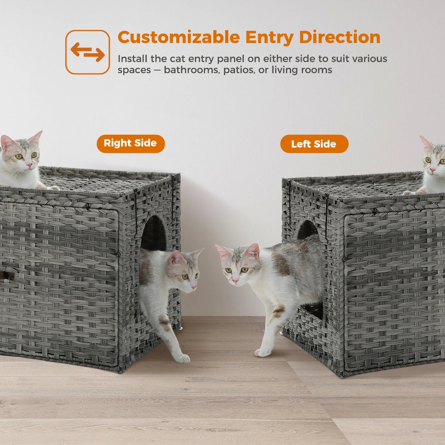 PAWZ Road Rattan Cat Litter Box Enclosure