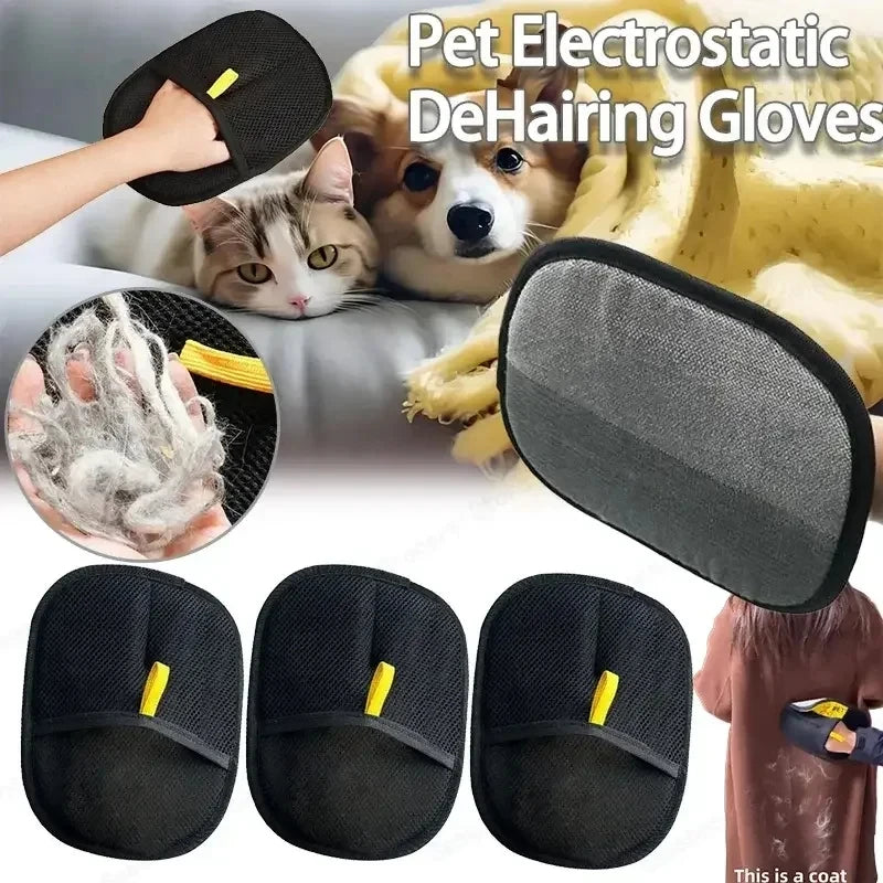 LISM Pet Deshedding Glove For Dog Cat Rabbit Hair Removal