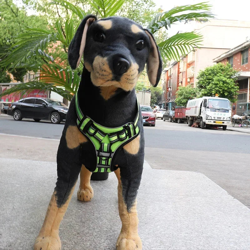 Adjustable Reflective Nylon Dog Harness No Pull Vest